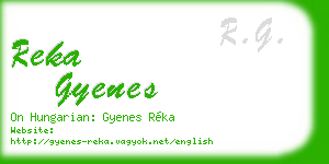 reka gyenes business card