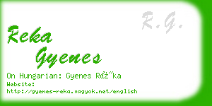 reka gyenes business card